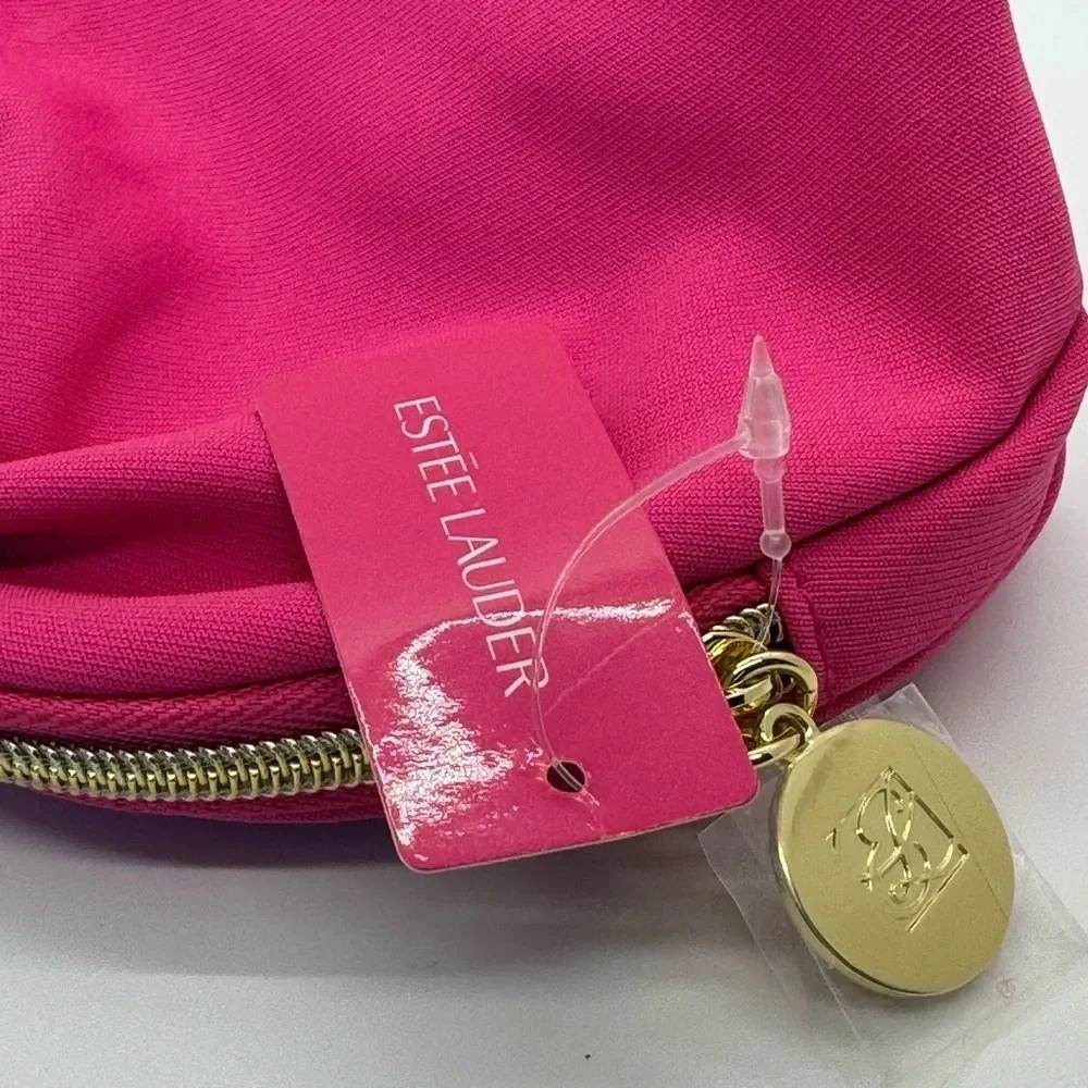 NWT Estée Lauder hot pink cosmetic bag